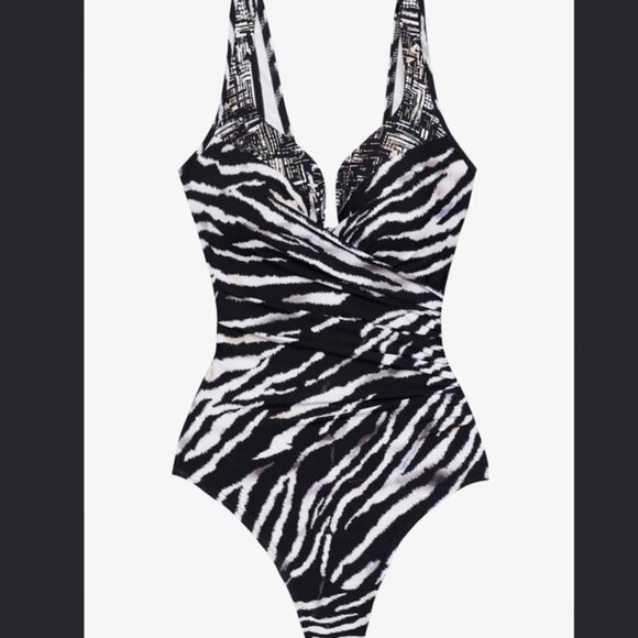 Miraclesuit Escape One Piece in Tigre Sombre NWT Sz 16 - Picture 3 of 15